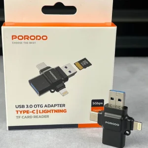 مبدل USB 3.0 OTG به Type C / USB 2.0 / لایتنینگ/ کارت‌خوان TF پرودو مدل PD-ETK09