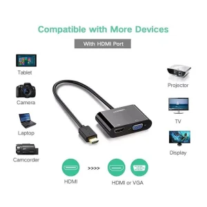 تبدیل HDMI به VGA و HDMI یوگرین مدل CM101-40744