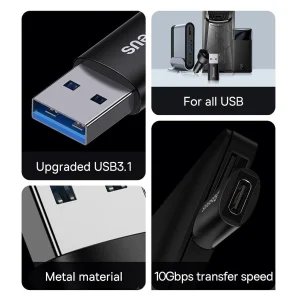 مبدل USB 3.1 به USB-C باسئوس مدل ZJJQ0001