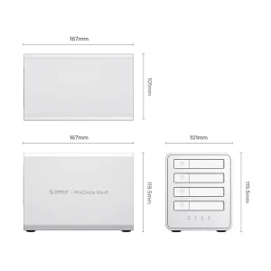 باکس 4 سینی M.2 NVMe SSD اوریکو مدل 8848U4