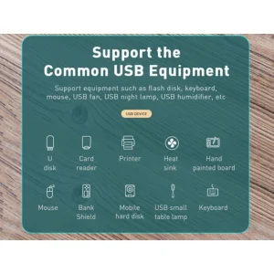 هاب 4 پورت USB باسئوس مدل Square Round