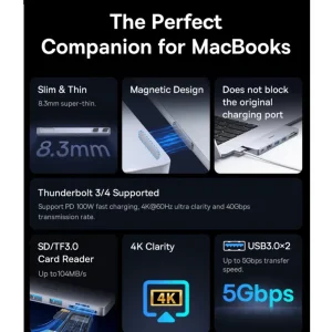 هاب 6 پورت USB-C بیسوس مدل BS-OH182