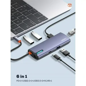 هاب 5 پورت USB-C الدنیو مدل DS-15u