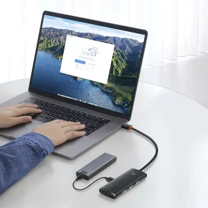 هاب 4 پورت USB 3.0 بیسوس مدل Lite Series WKQX030001 BS-OH012