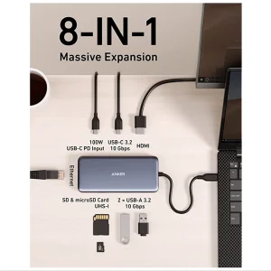 هاب 8 پورت USB-C انکر مدل PowerExpand 8-in-1 A8383