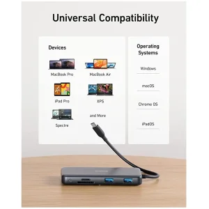 هاب 8 پورت USB-C انکر مدل PowerExpand 8-in-1 A8383