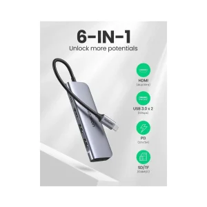 هاب 2 پورت USB-C به USB 3.0 یوگرین مدل70411-CM195