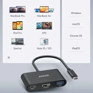 هاب 3 پورت USB-C انکر مدل A8339