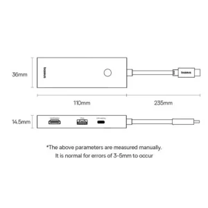 هاب 7 پورت USB-C باسئوس مدل BS-OH160
