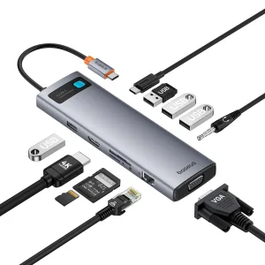 هاب 11 پورت USB-C بیسوس مدل Clarity 4K@60HZ
