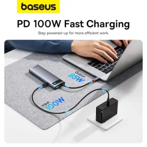 هاب 11 پورت USB-C بیسوس مدل Clarity 4K@60HZ