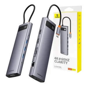 هاب 11 پورت USB-C بیسوس مدل Clarity 4K@60HZ