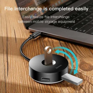 هاب 4 پورت USB-C باسئوس مدل Round Box