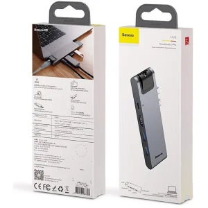 هاب 7 پورت USB-C باسئوس مدل CAHUB-L0G