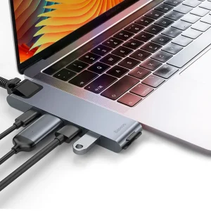 هاب 7 پورت USB-C باسئوس مدل CAHUB-L0G