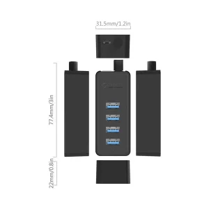هاب چهار پورت USB3.0 اوریکو مدل W5P-U3