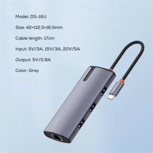 هاب 6 پورت USB-C الدنیو مدل DS-16U