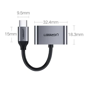هاب 2 پورت usb-C یوگرین مدل CM193-50596