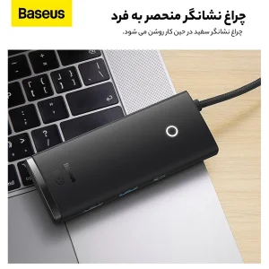 هاب 6 پورت usb-c باسئوس مدل WKQX050001