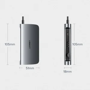 هاب 9 پورت USB-C یوگرین مدل CM179-40873
