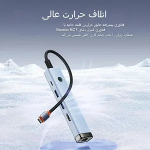 هاب 5 پورت USB-C بیسوس مدل BS-OH165