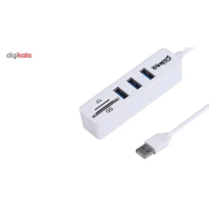 هاب USB 2.0 سه پورت وکارت خوان ایکس پی مدل hc834