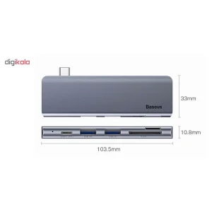 هاب 5 پورت USB-C باسئوس مدل UCN3266