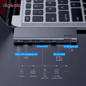 هاب 5 پورت USB-C باسئوس مدل CAHUB-K