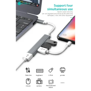 هاب 4 پورت USB-C کوتتسی مدل 83005