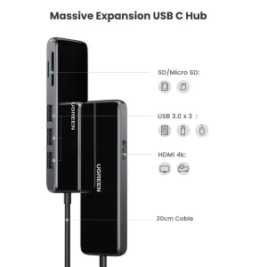 هاب 6 پورت USB-C یوگرین مدل 80129