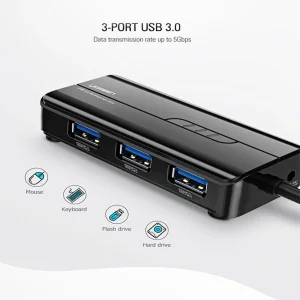 هاب USB3.0 سه پورت یوگرین مدل CR103-20265