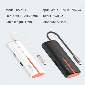 هاب 5 پورت USB-C الدینیو مدل DS-25H