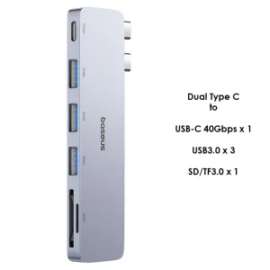 هاب 6 پورت USB-C بیسوس مدل  BS-OH179 Direct Link Type