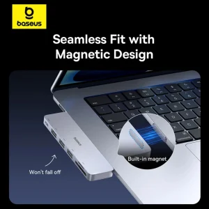 هاب 6 پورت USB-C بیسوس مدل  BS-OH179 Direct Link Type