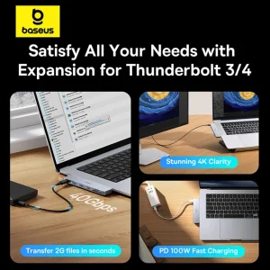 هاب 6 پورت USB-C بیسوس مدل  BS-OH179 Direct Link Type