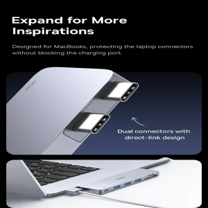 هاب 6 پورت USB-C بیسوس مدل  BS-OH179 Direct Link Type