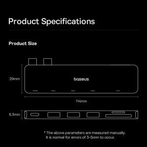 هاب 6 پورت USB-C بیسوس مدل  BS-OH179 Direct Link Type