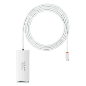 هاب 4 پورت USB-C باسئوس مدل  Lite Series - WKQX03050 2M