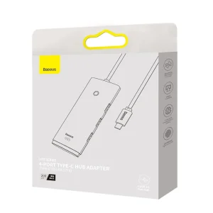 هاب 4 پورت USB-C باسئوس مدل  Lite Series - WKQX03050 2M