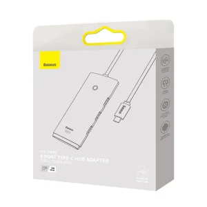 هاب 4 پورت USB-C باسئوس مدل  Lite Series - WKQX03050 2M