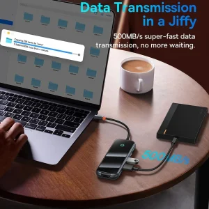 هاب 5 پورت USB-C  بیسوس مدل WKJZ010113