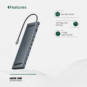 هاب 12 پورت USB-C گرین لاین مدل GN12N1CHUB