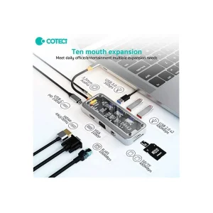 هاب 10 پورت USB-C کوتتسی مدل COTECI 16013
