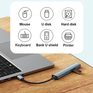 هاب 4 پورت USB-C یسیدو مدل HB17