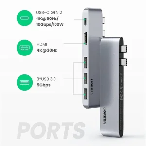 هاب 5 پورت usb-C یوگرین مدل C251-60559