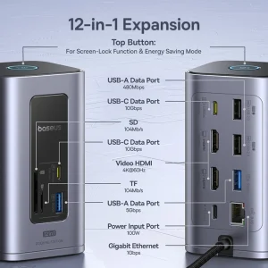 هاب 12 پورت USB-C بیسوس مدل BS-OH198