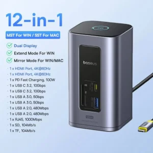هاب 12 پورت USB-C بیسوس مدل BS-OH198