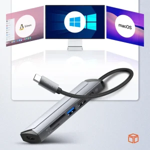 هاب 6 پورت USB-C الدینیو مدل DS-56H
