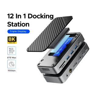 داک استیشن 12 پورت USB-C به همراه باکس M.2 اوریکو مدل M2P11