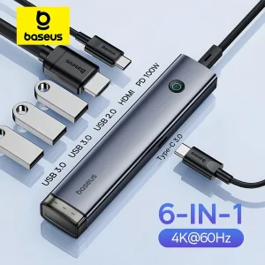هاب 6 پورت USB-C بیسوس مدل BS-OH166
